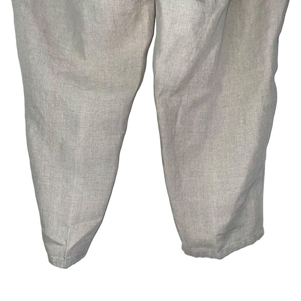 Eileen Fisher 100% organic linen wide-leg pants beige womens 16 - Picture 3 of 7